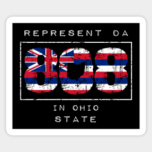 Rep Da 808 in Ohio State by Hawaii Nei All Day Sticker